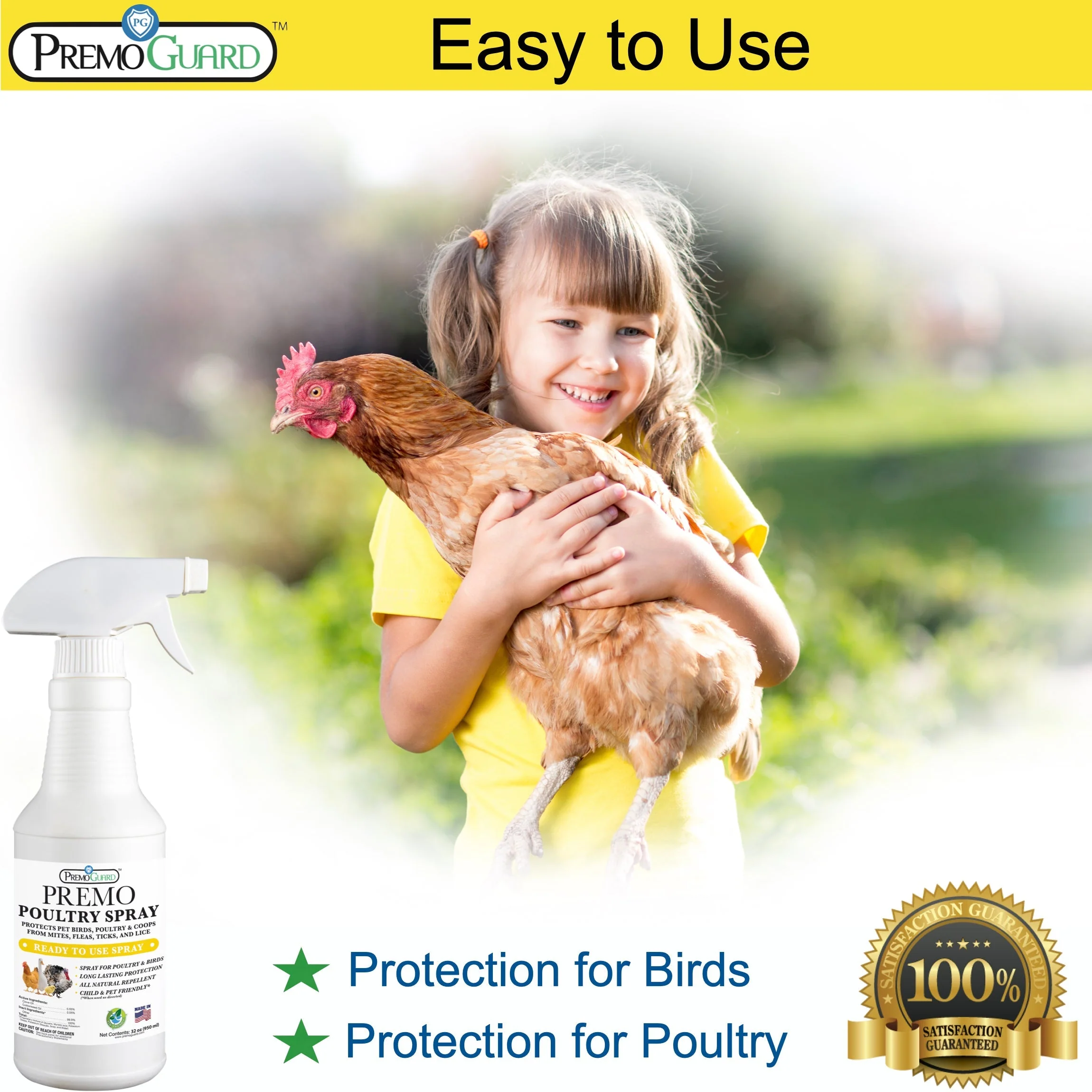 Poultry Spray - Plant Based All Natural Non-Toxic - By Premo Guard - Image 5