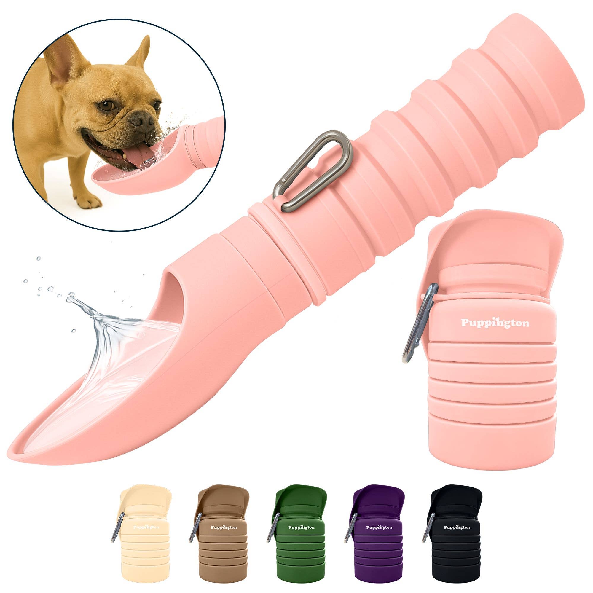 Puppington Collapsible Water Bottles for Dogs - Leakproof, Compact, BPA free - Image 4