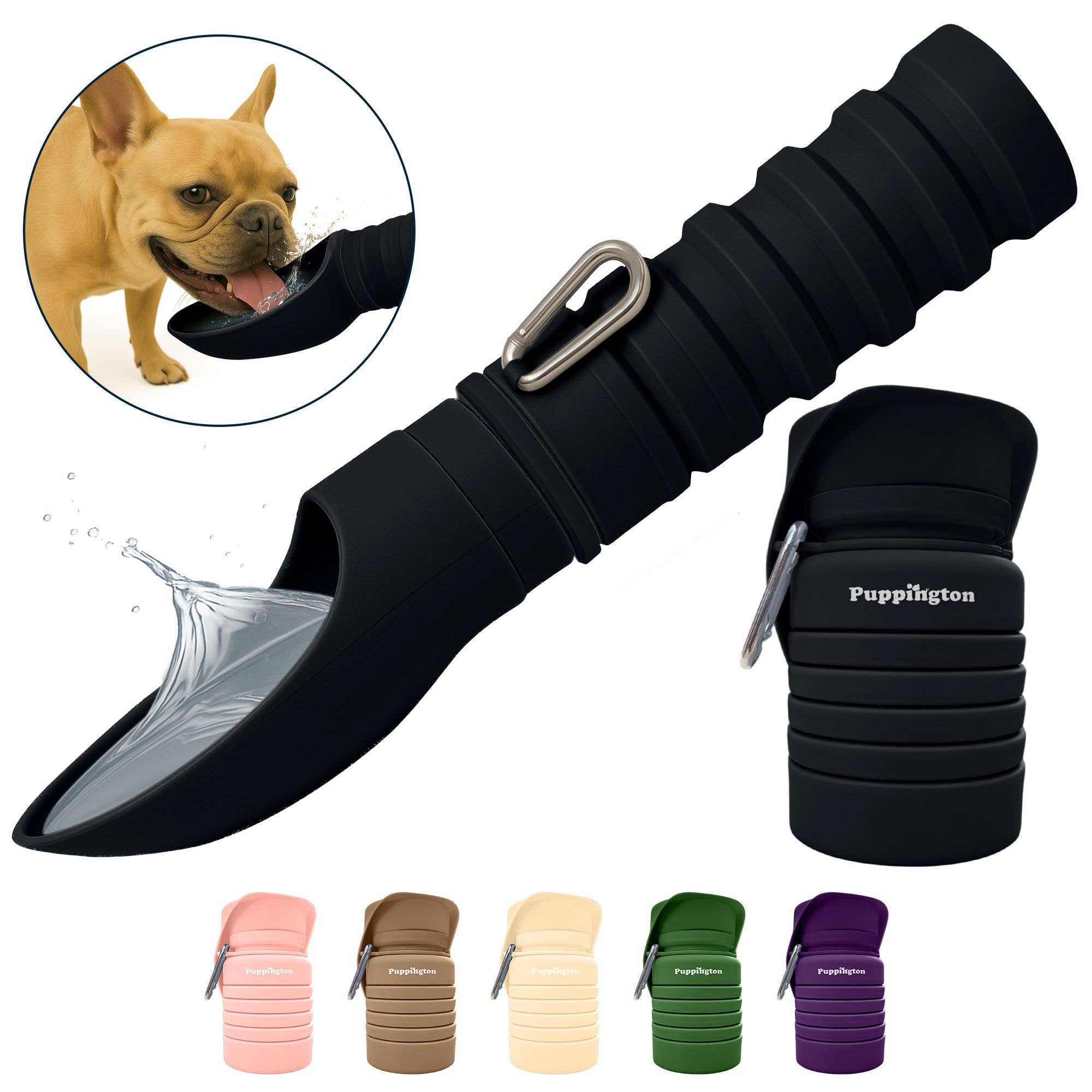 Puppington Collapsible Water Bottles for Dogs - Leakproof, Compact, BPA free - Image 7