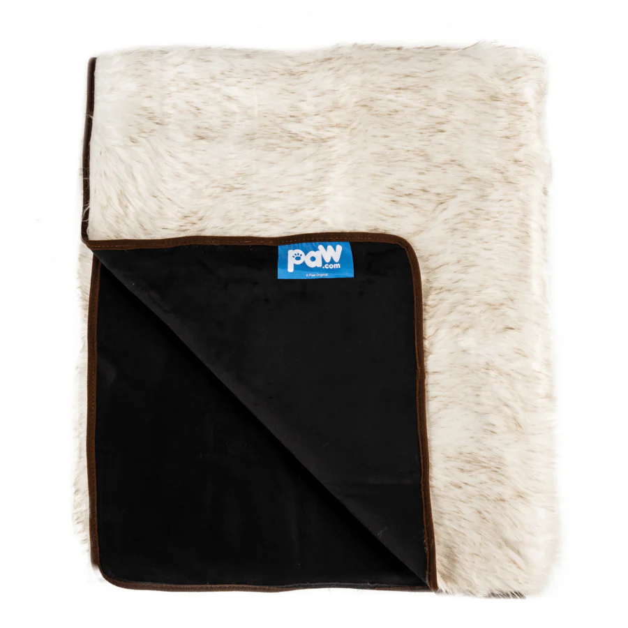 PupProtector™ Waterproof Throw Blanket - White with Brown Accents - Image 6