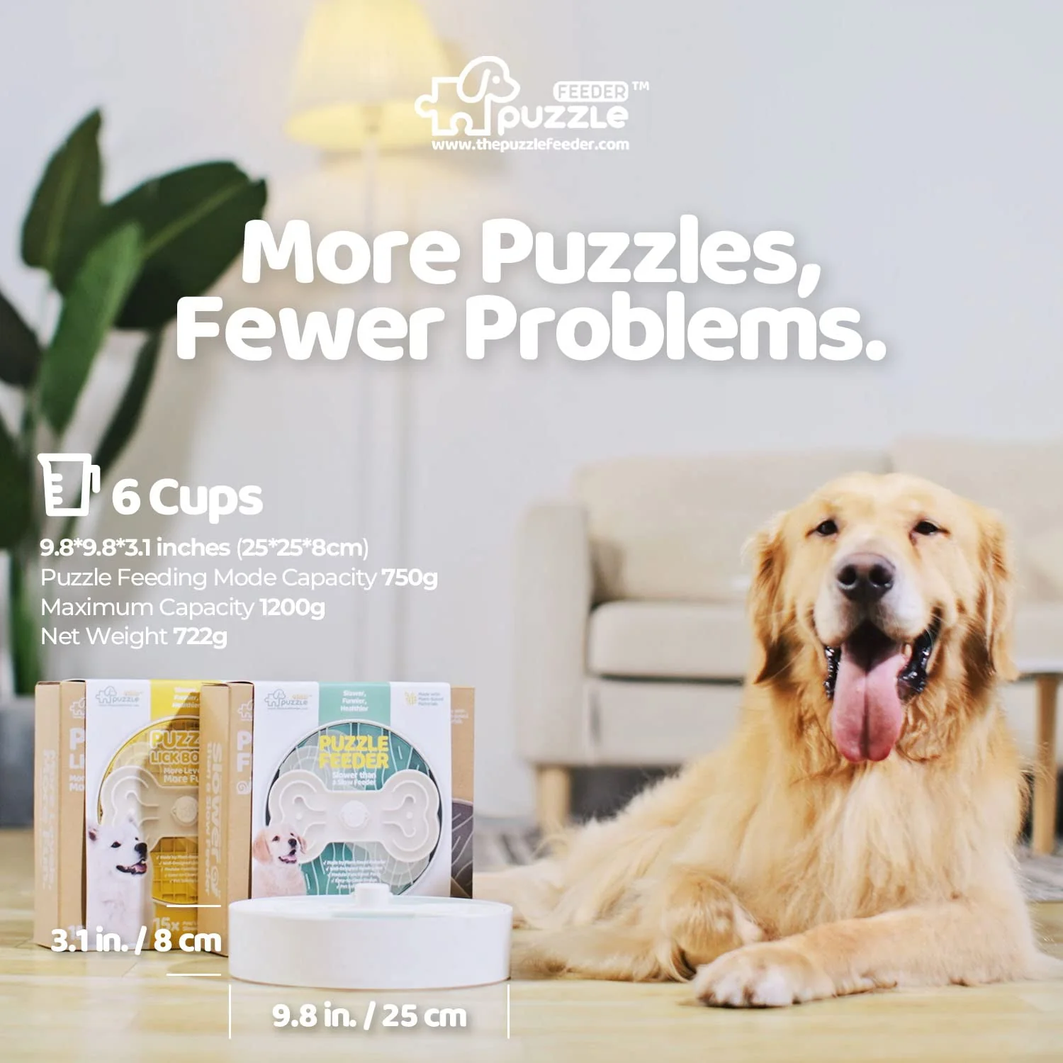 Puzzlefeeder Dog Slow Feeder by PetFuture, Perfect For Dry, Wet, Raw Food - Image 5