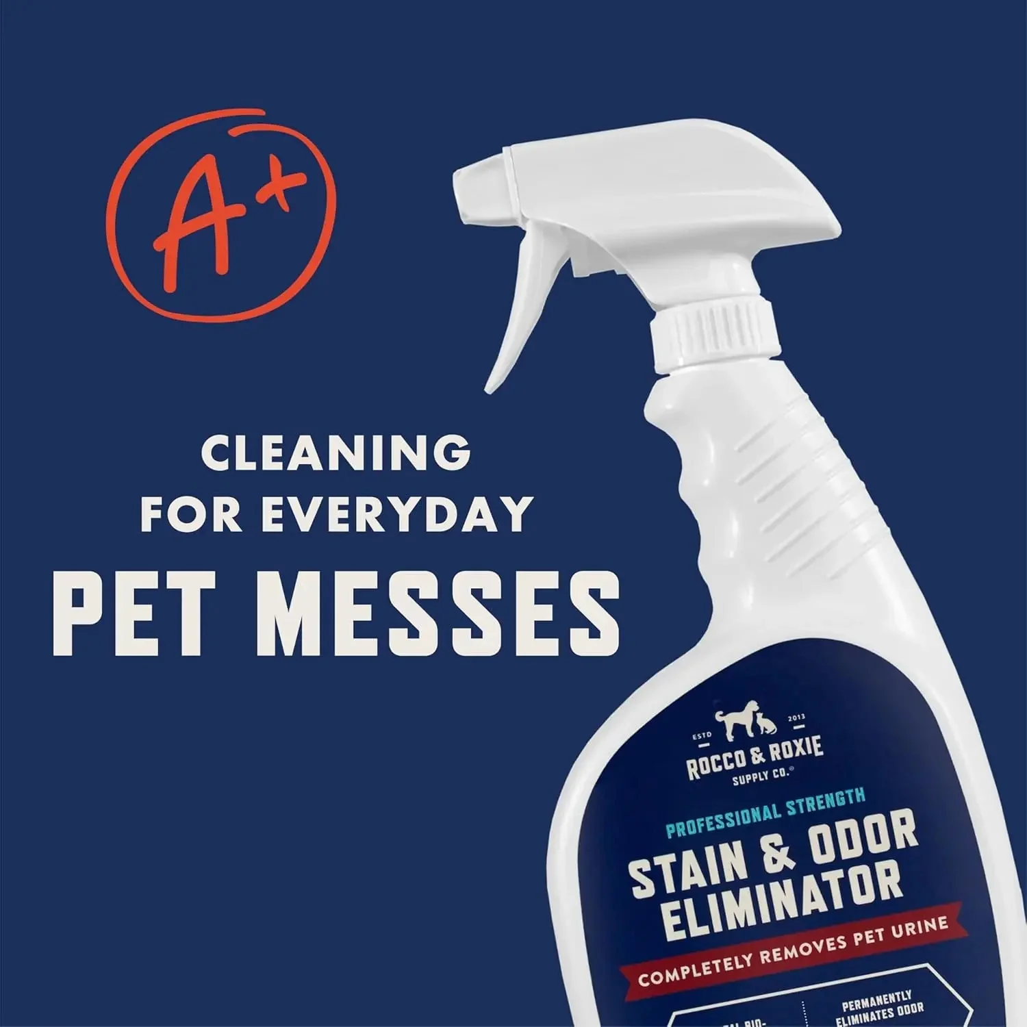 Rocco & Roxie Pet Stain & Odor Eliminator 32oz Enzyme Carpet Cleaner Spray - Image 3
