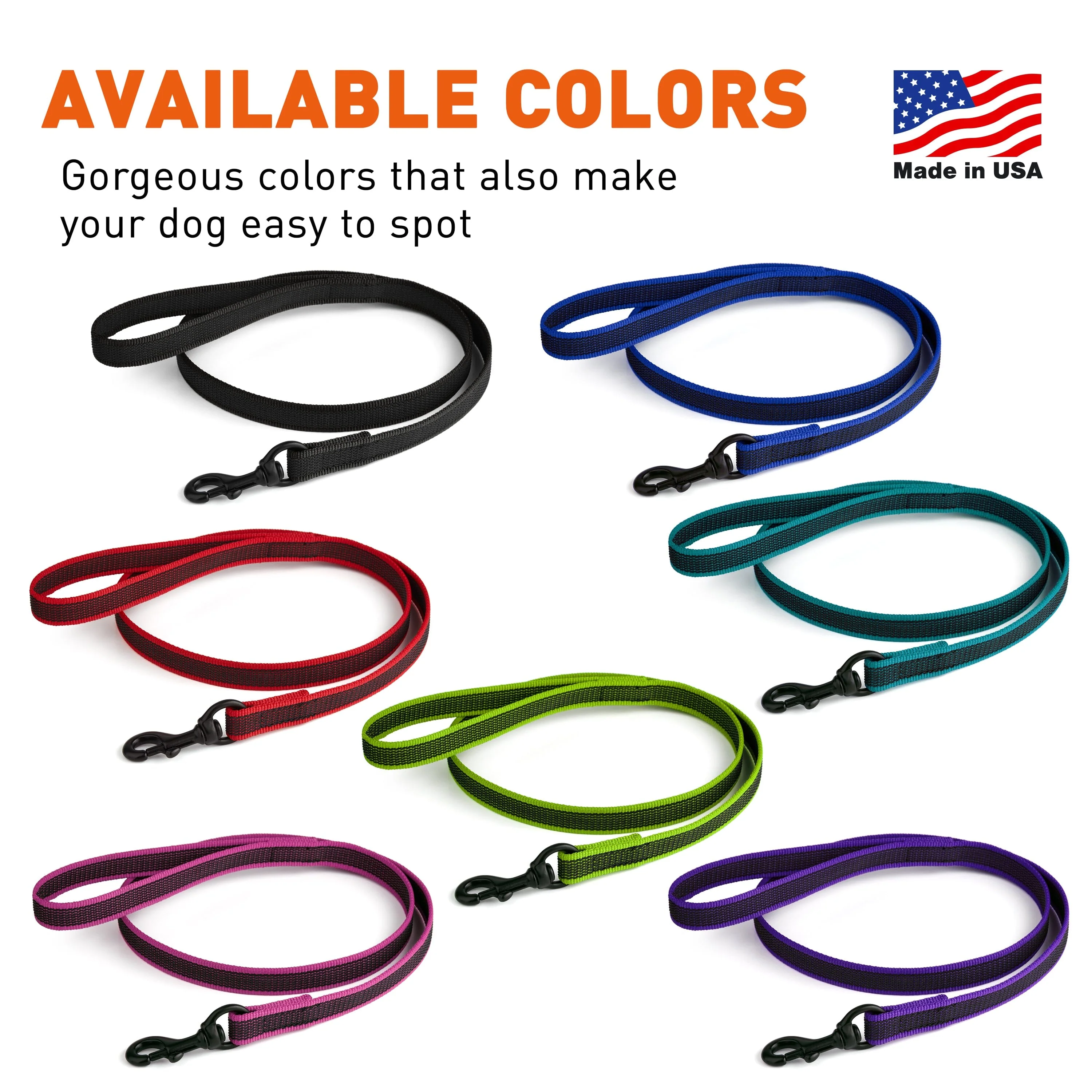Rubber Infused Nylon Dog Leash - Image 2