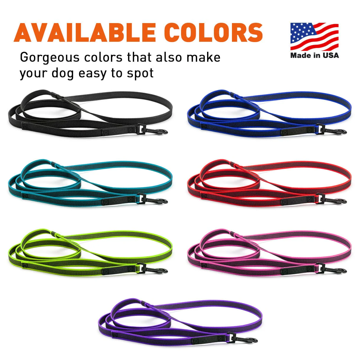 Rubber Infused Nylon Multifunctional Dog Leash for Walking and Running Hands Free - Image 3
