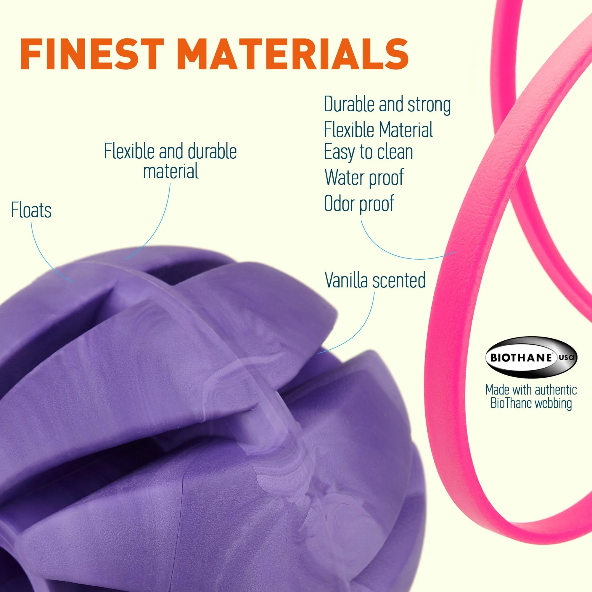 Rubber Spiral Ball with Biothane Handle - Image 6