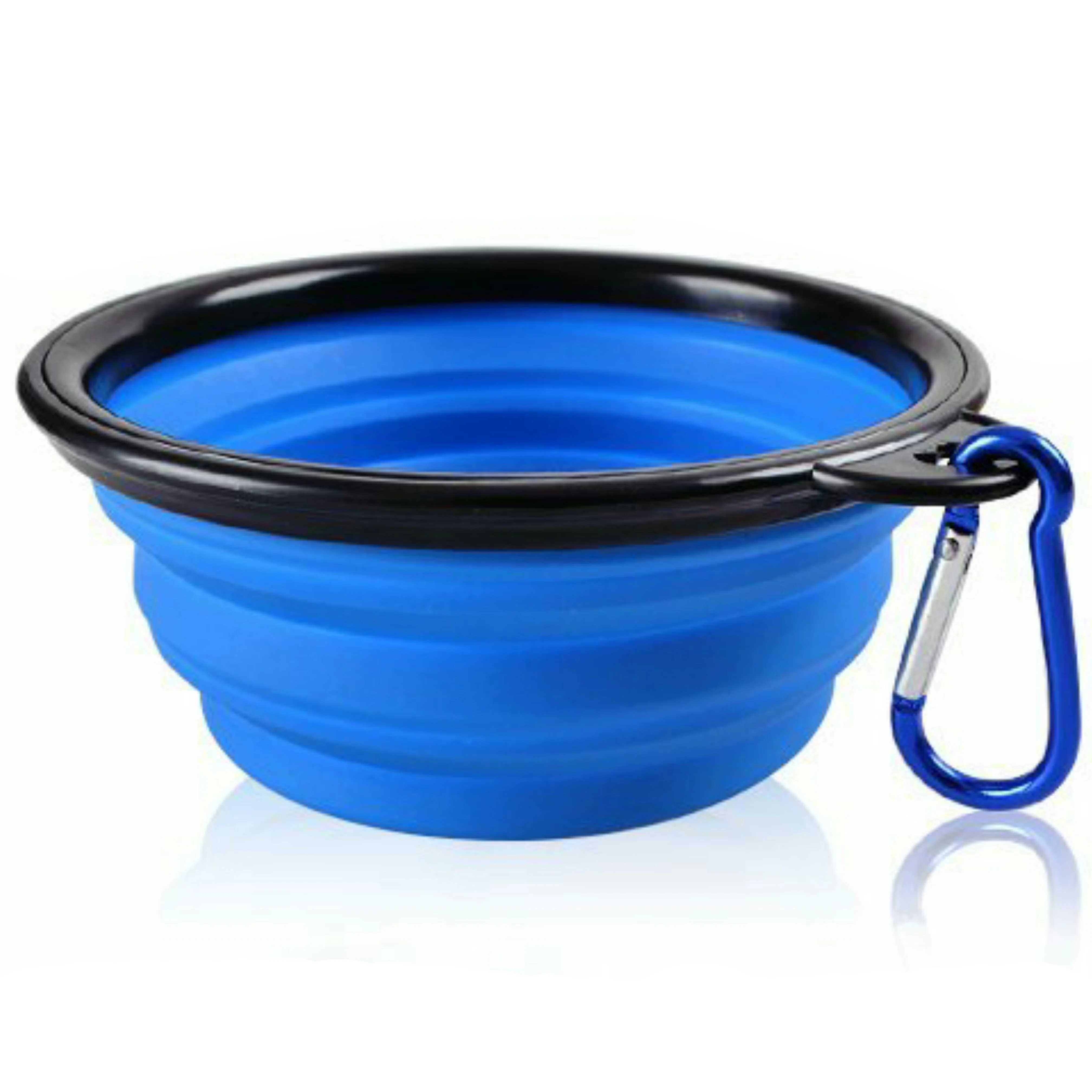 Single Blue Silicone Collapsible Travel Bowl - 12oz - Image 11