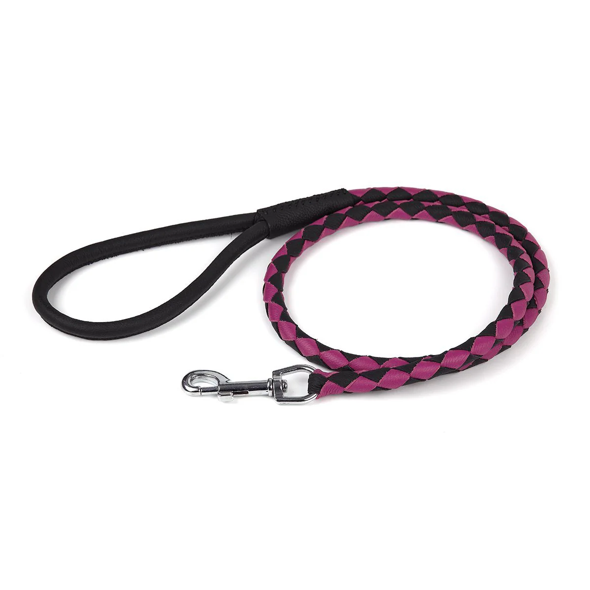 Soft Leather Dual-Color Braided Round Lead - Image 11