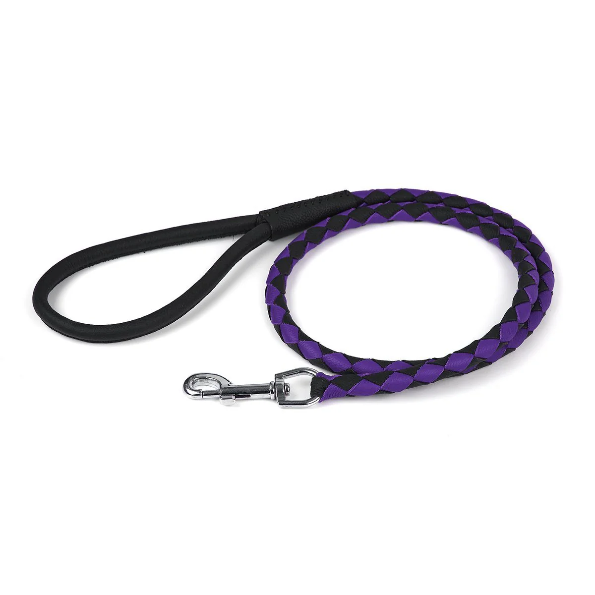 Soft Leather Dual-Color Braided Round Lead - Image 12