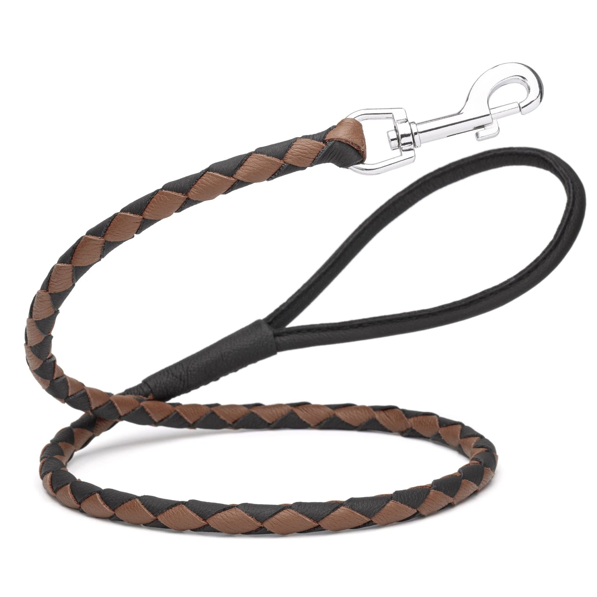 Soft Leather Dual-Color Braided Round Lead - Image 17