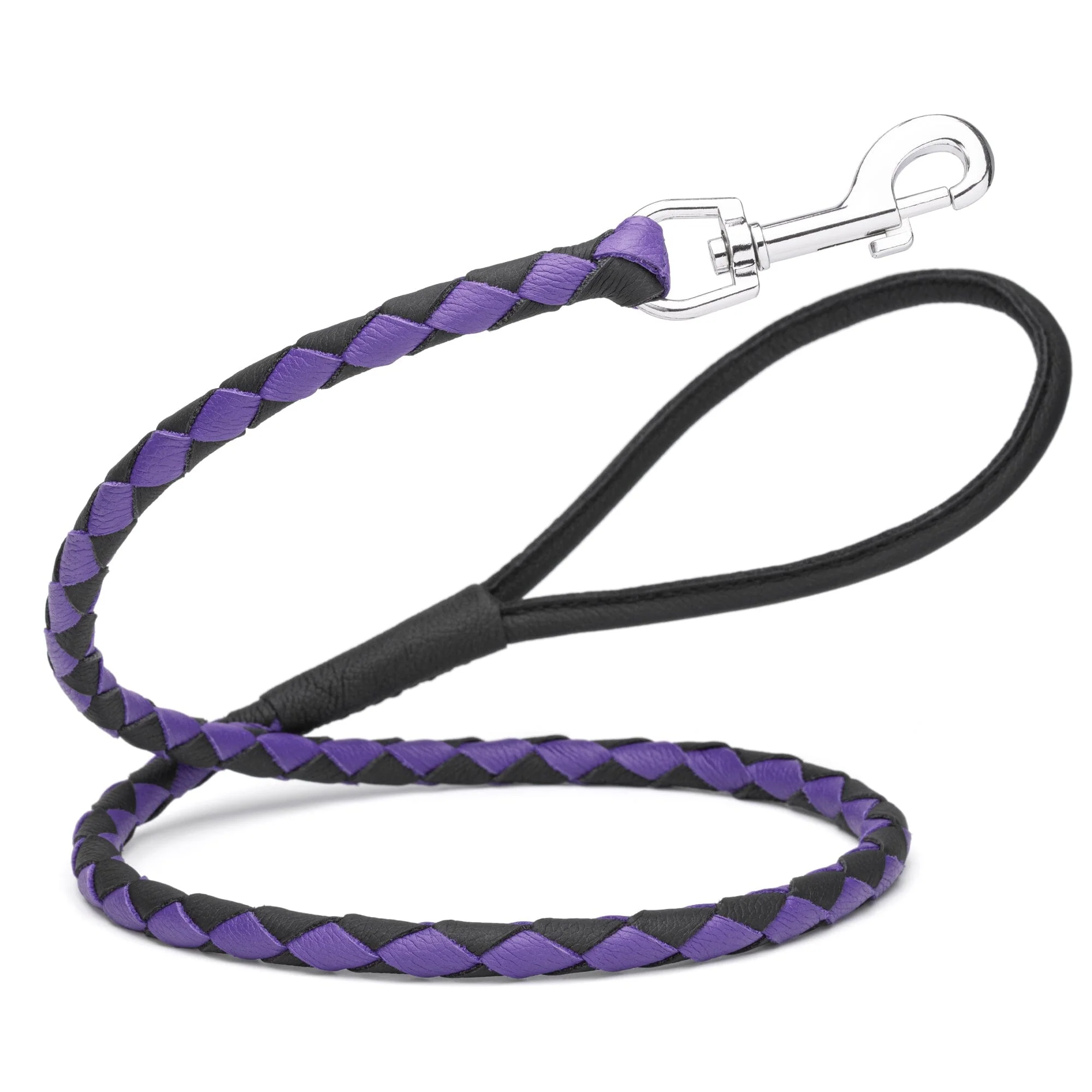 Soft Leather Dual-Color Braided Round Lead - Image 19