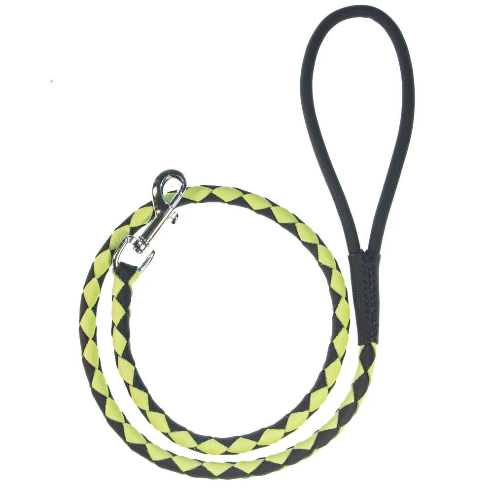 Soft Leather Dual-Color Braided Round Lead - Image 23