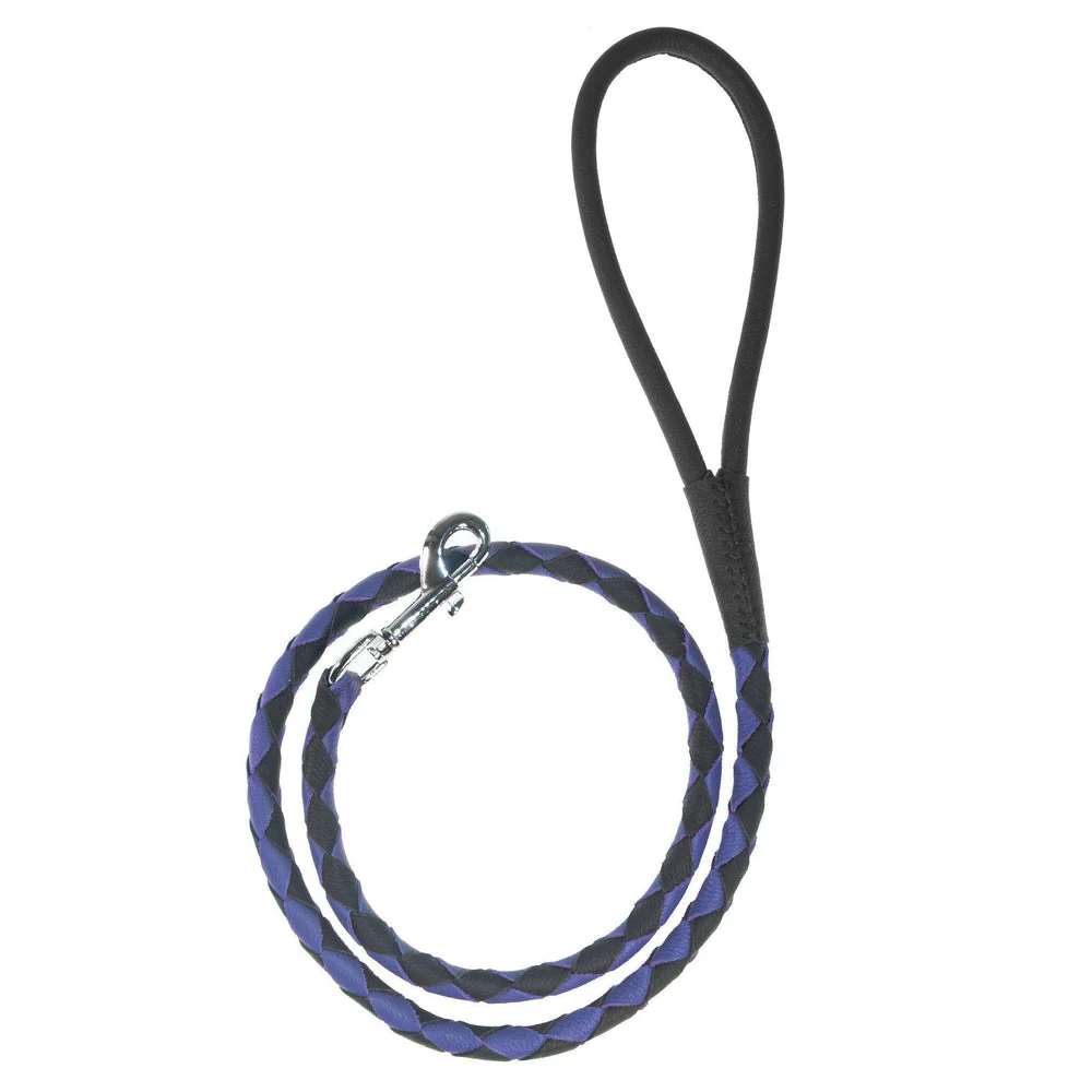 Soft Leather Dual-Color Braided Round Lead - Image 25