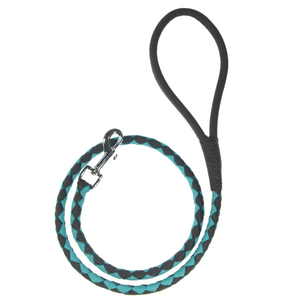 Soft Leather Dual-Color Braided Round Lead - Image 26