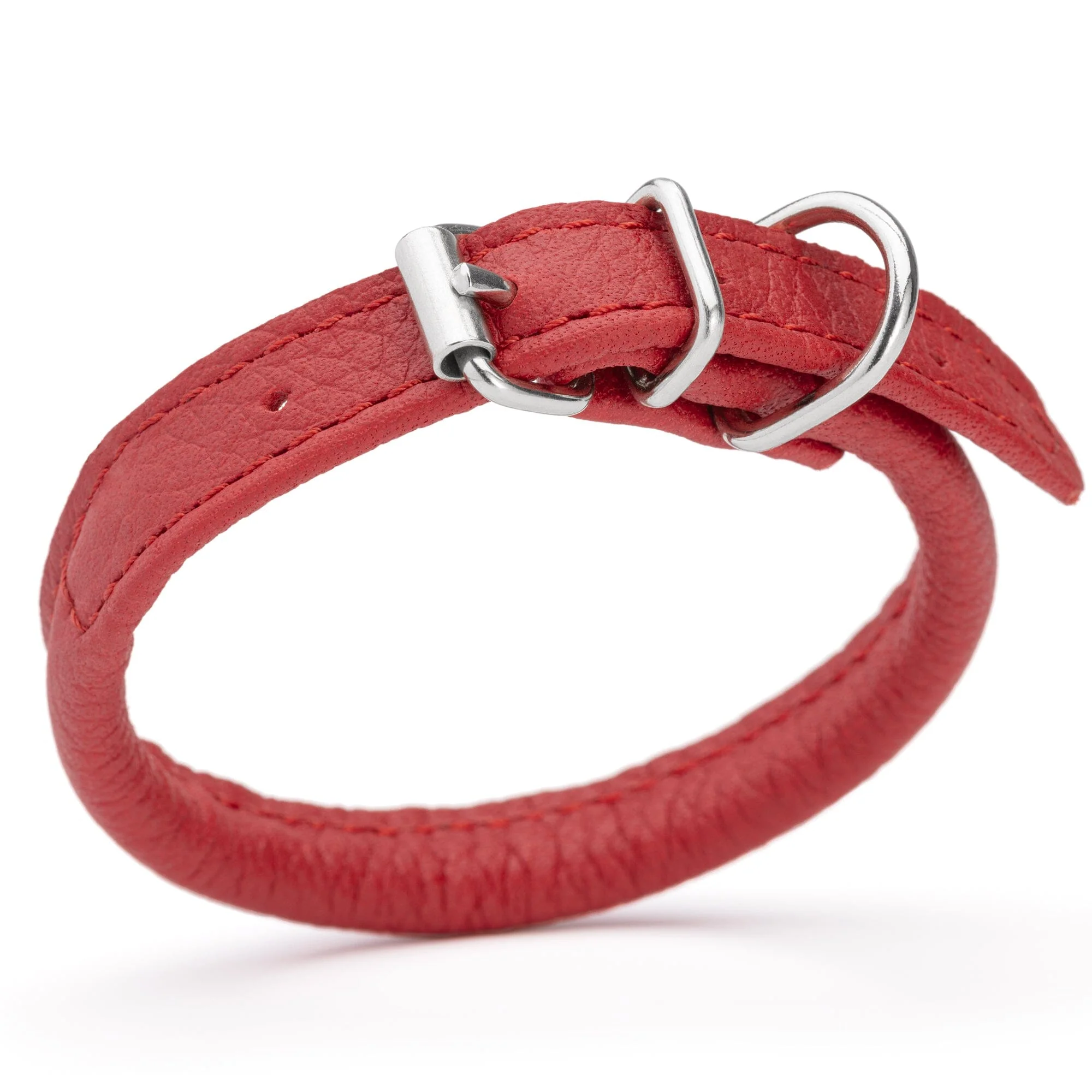 Soft Leather Round Dog Collar - Image 16