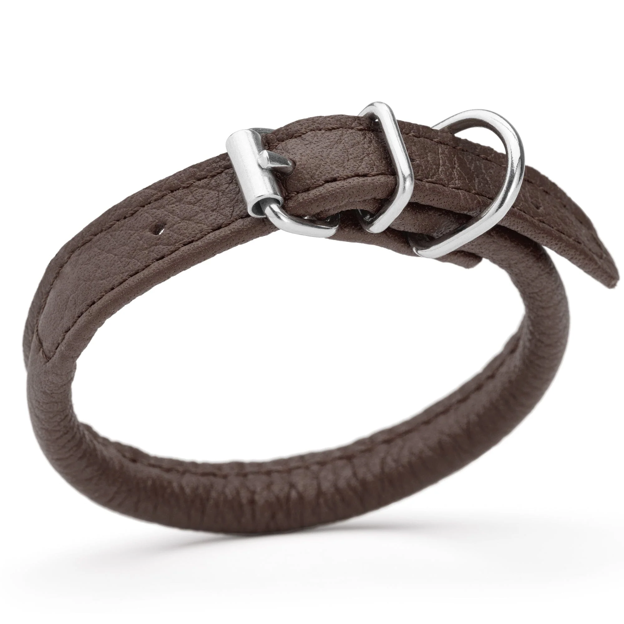 Soft Leather Round Dog Collar - Image 20
