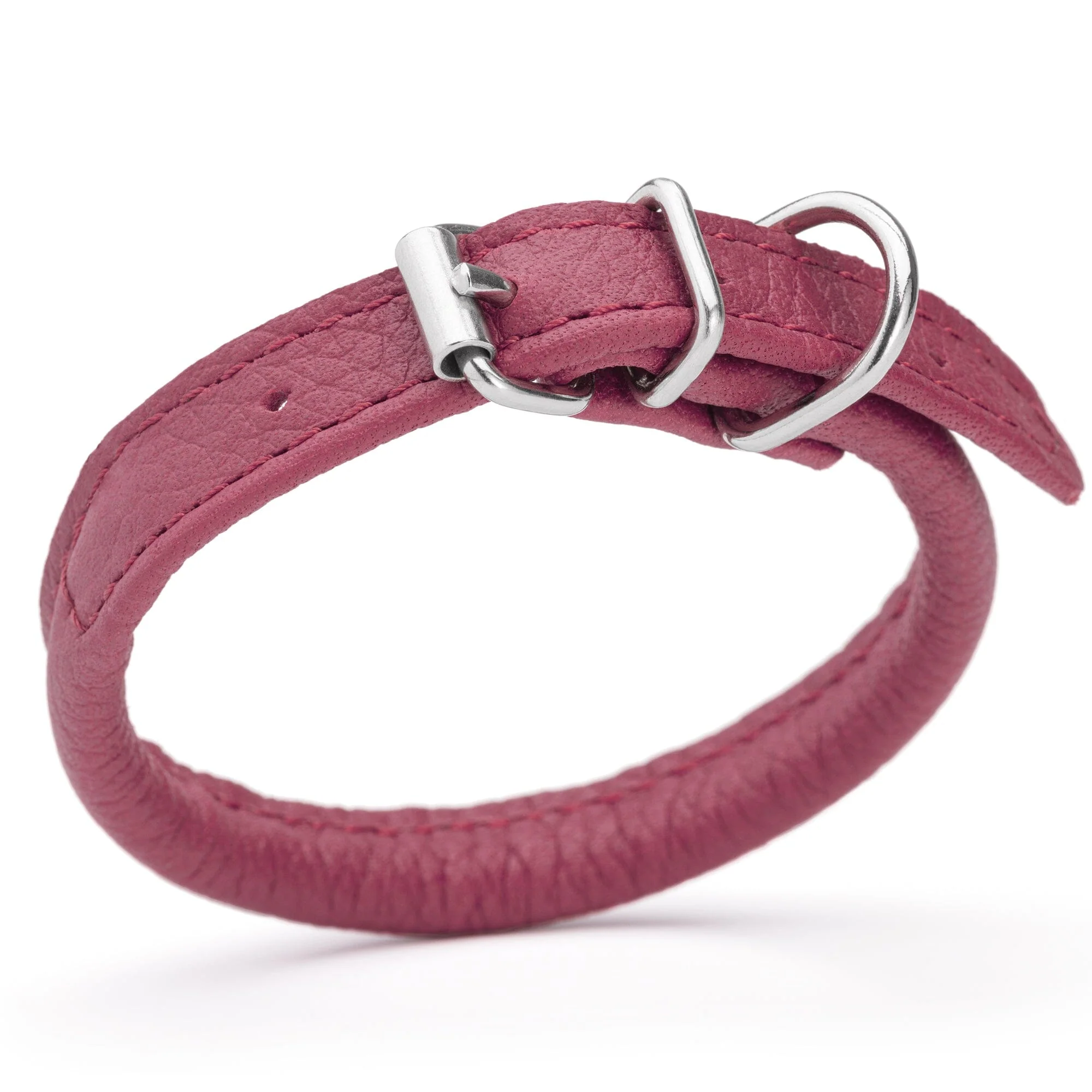 Soft Leather Round Dog Collar - Image 21