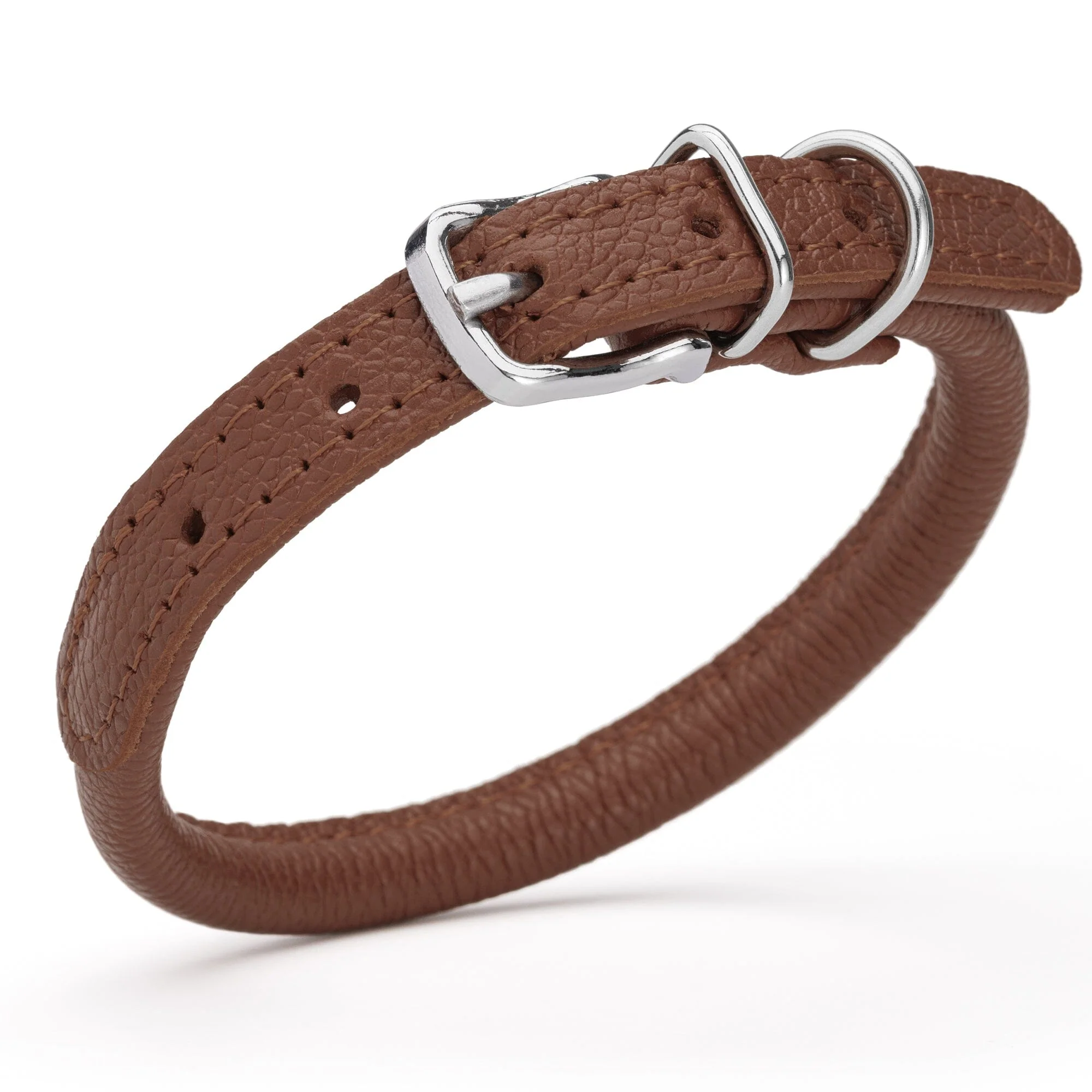 Soft Leather Round Dog Collar - Image 30