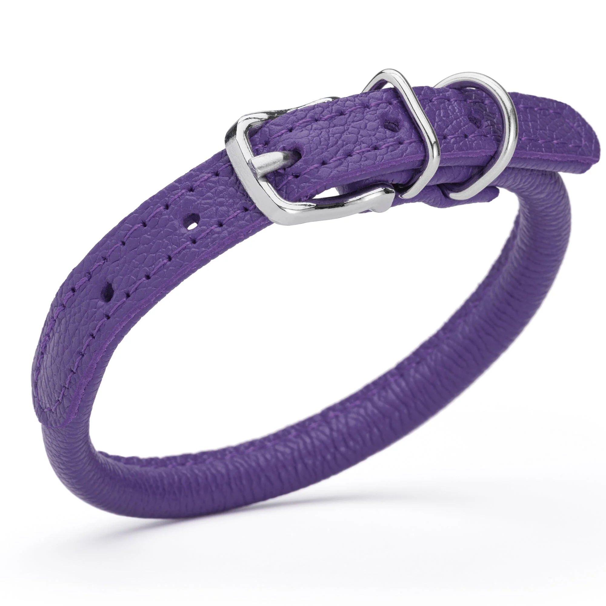 Soft Leather Round Dog Collar - Image 33