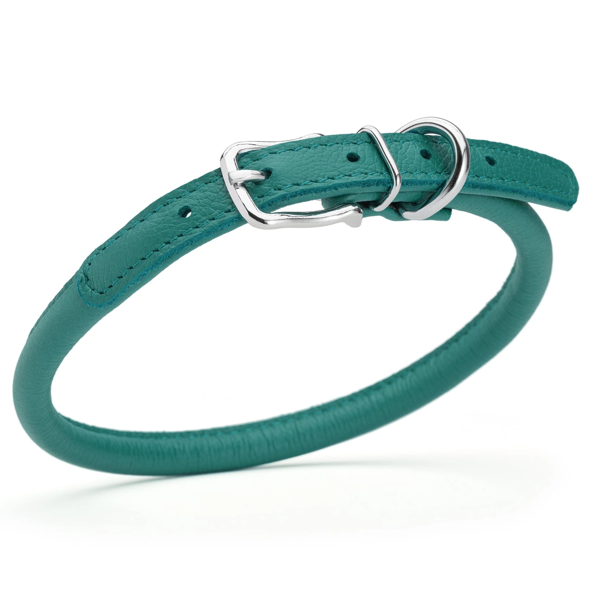 Soft Leather Round Dog Collar - Image 37