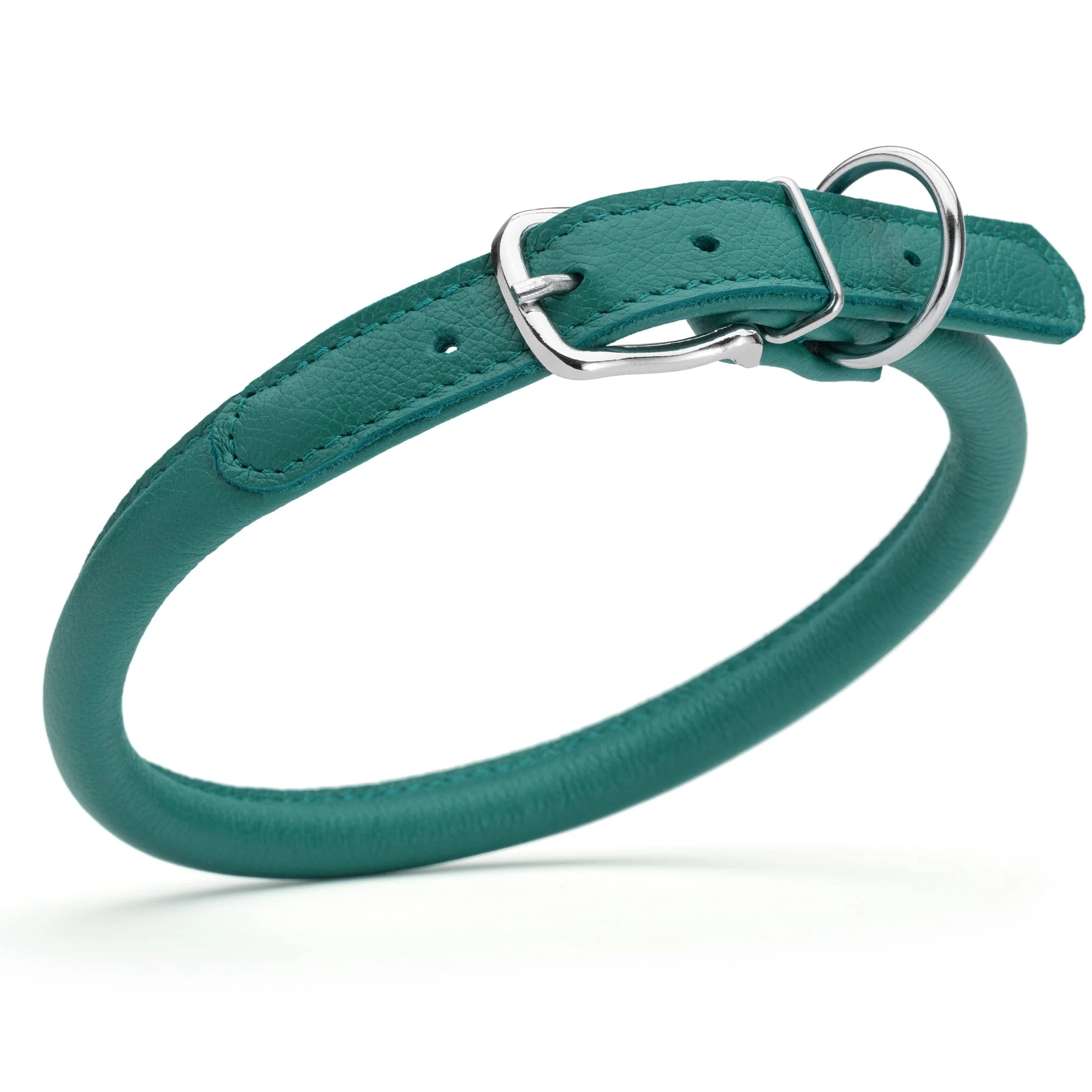 Soft Leather Round Dog Collar - Image 48