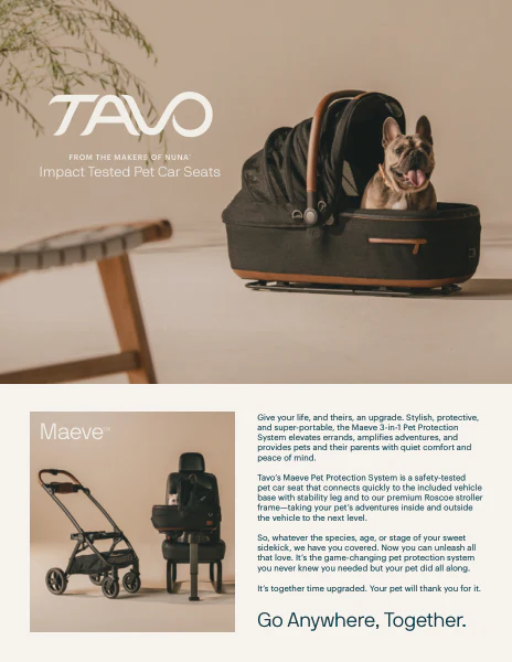 Tavo Pets Maeve™ iso Pet Car Seat Carrier With Integrated Vehicle Latches and Optional Roscoe Stroller Bundle - Please Note Shipping Time Frame in Description - Image 6