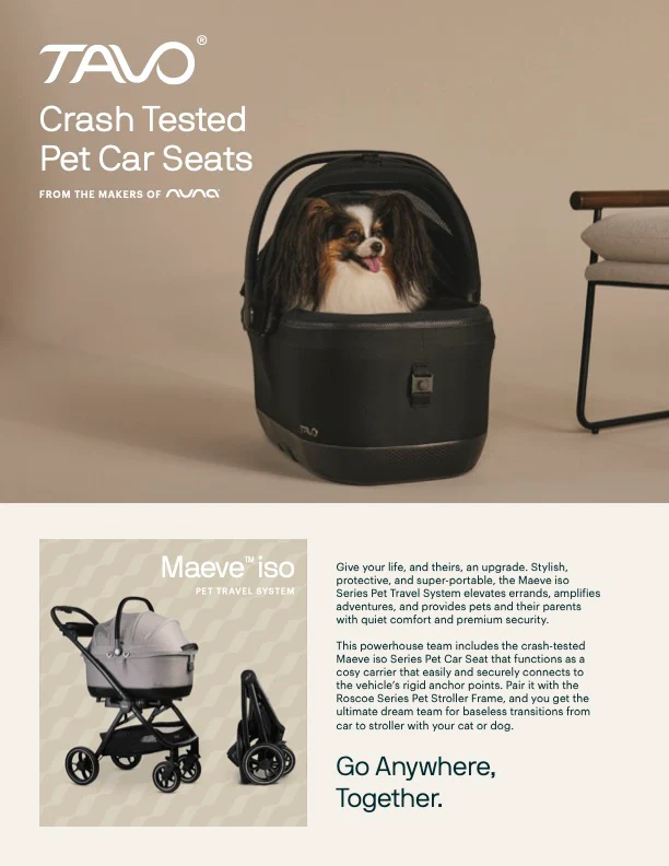 Tavo Pets Maeve™ iso6X Wind Series - Tavo’s newest crash-tested car seat! Please Note Shipping Time Frame in Description - Image 5