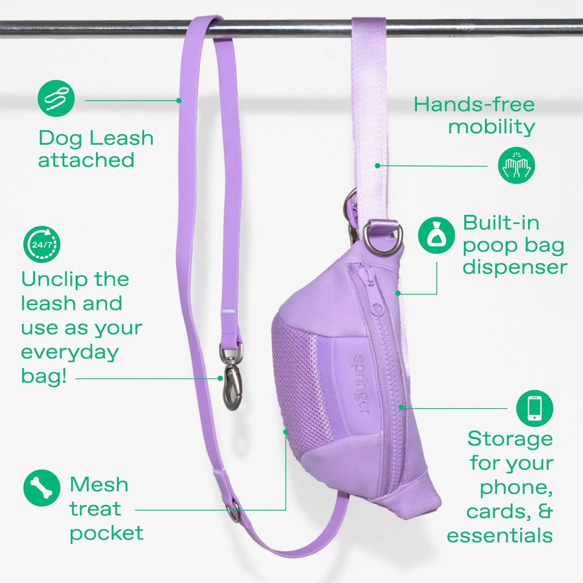 The Hands-Free Dog Sling Bag with Leash - Image 3