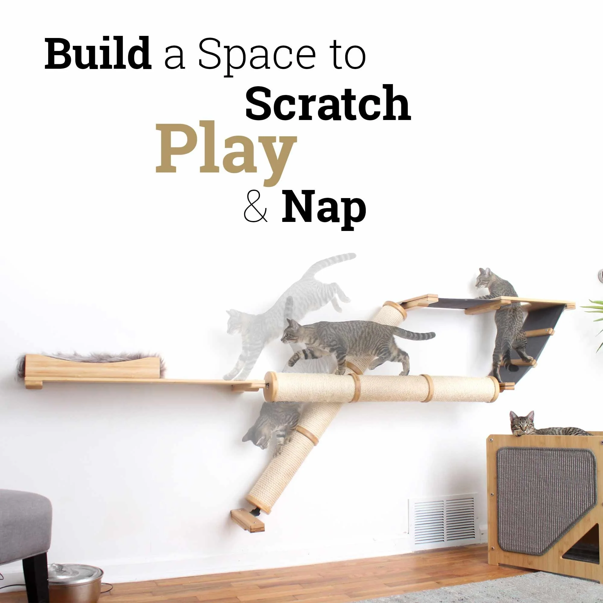 The Plateau - Horizontal Cat Scratcher Bed Set - Image 11