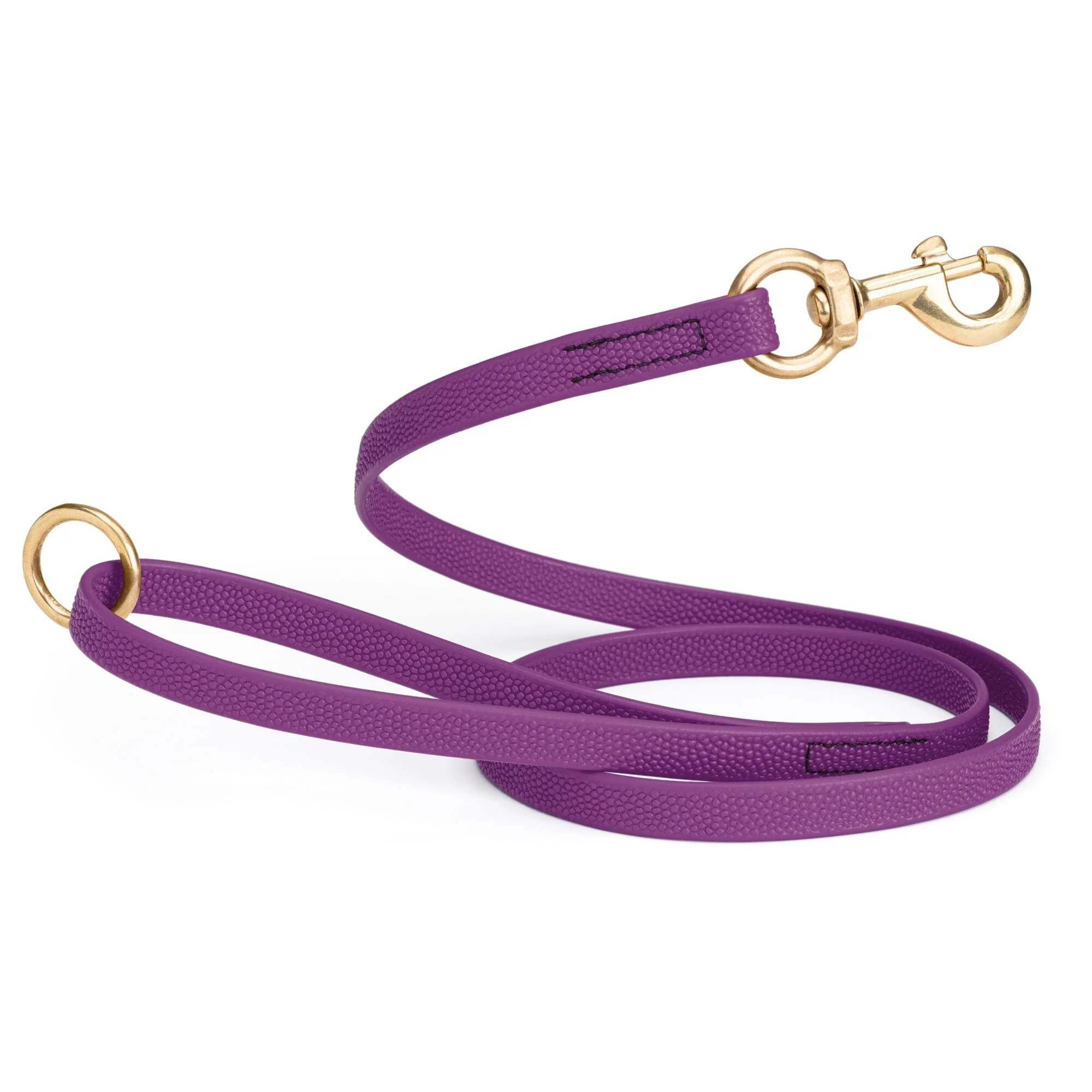 Viper Pebble Emboss BioThane Dog Leash with Solid Brass Hardware, 5 ft - Image 15