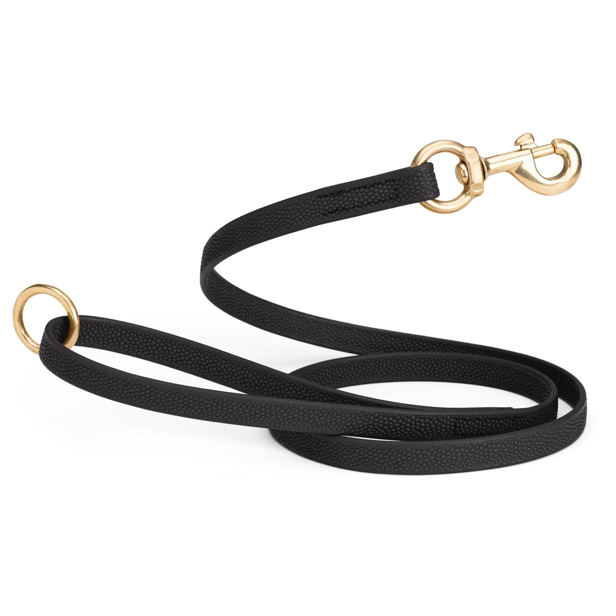 Viper Pebble Emboss BioThane Dog Leash with Solid Brass Hardware, 5 ft - Image 8