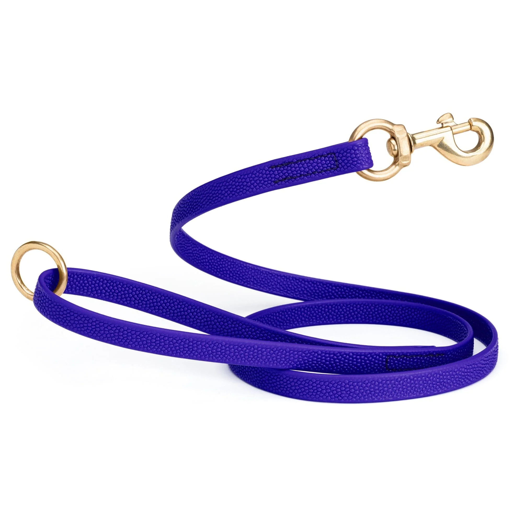 Viper Pebble Emboss BioThane Dog Leash with Solid Brass Hardware, 5 ft - Image 9