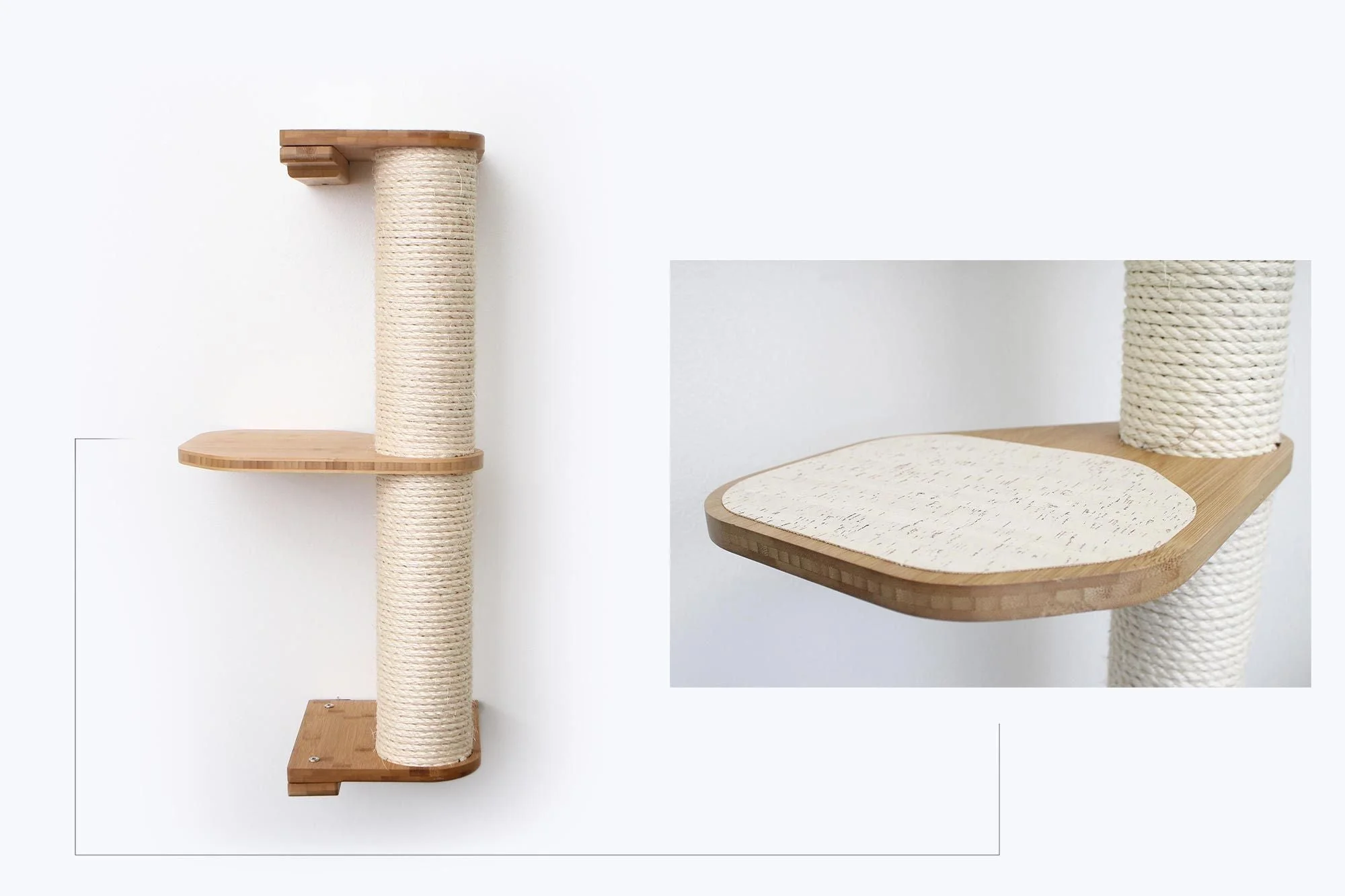 Catastrophic Creations Wall Mounted Cat Climbing Pole - Sisal - Image 18