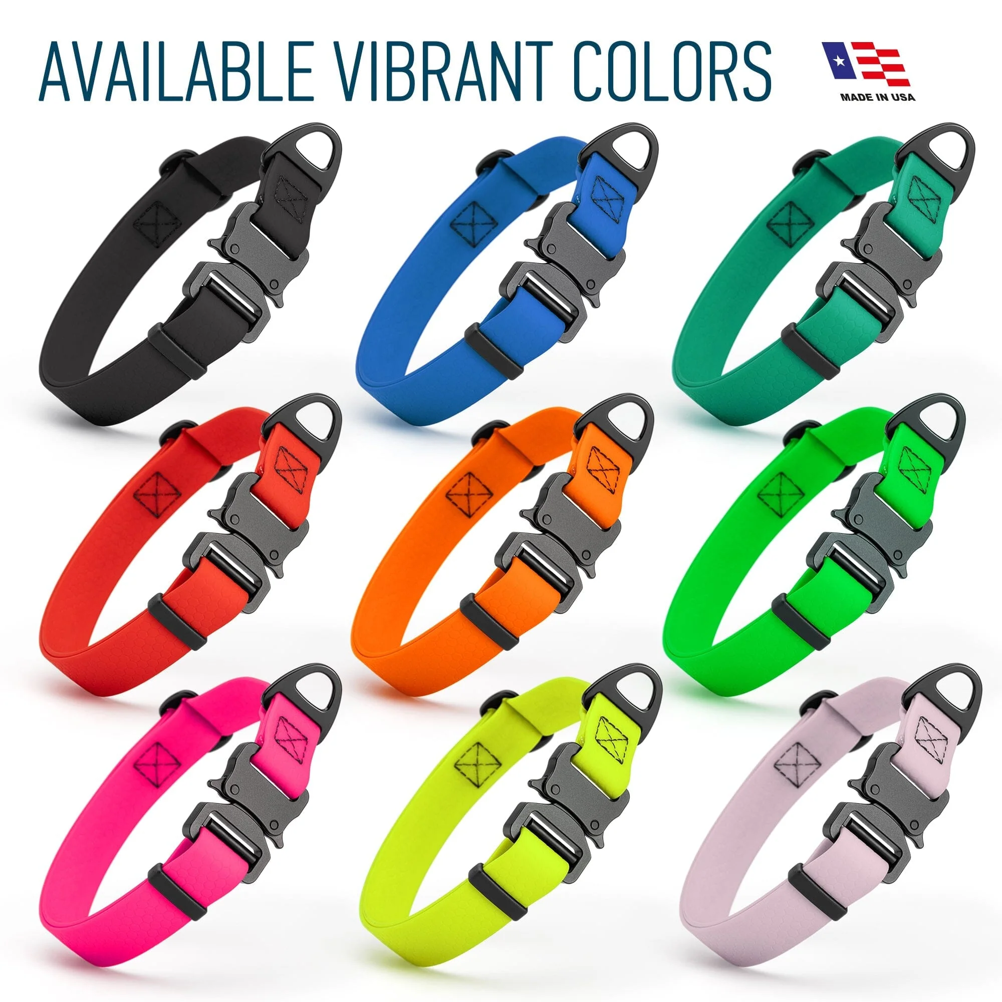 Waterproof Dog Collar with Metal Stab-Lock Buckle - Image 3
