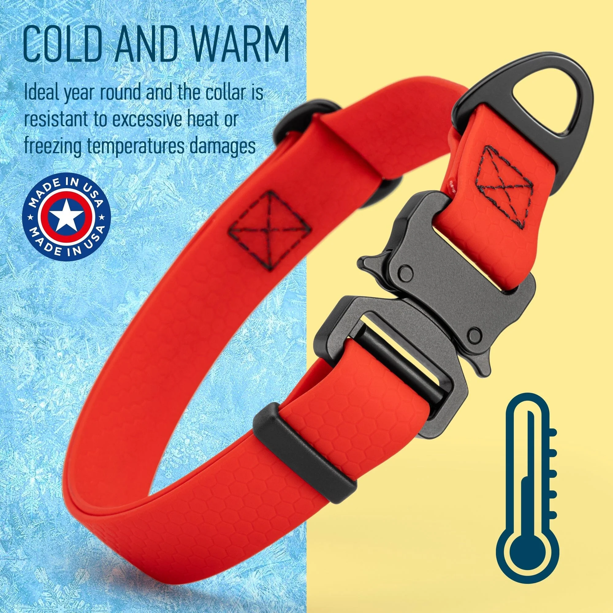 Waterproof Dog Collar with Metal Stab-Lock Buckle - Image 6
