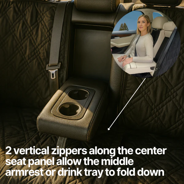 Formosa Covers X-Large Car Seat Cover For Dogs and Pets 56"W Black - Image 4
